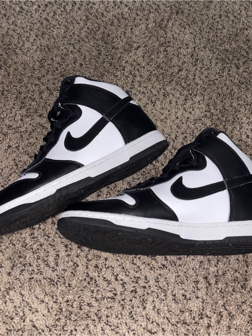 Jordan Men's Black and White High-Top Athletic Sneakers